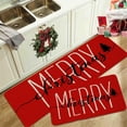 thumbnail image 3 of BOBOMOTI Set of 2 Christmas Kitchen Rugs Christmas Mats Long Strip Doormat for Floor Bathroom Living Room Doorway Christmas Decorations Clearance, 3 of 6