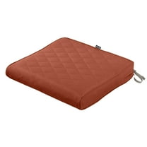 Classic Accessories Montlake FadeSafe Water-Resistant Patio Quilted Seat Cushion, 21 x 19 x 3 inch, Spice