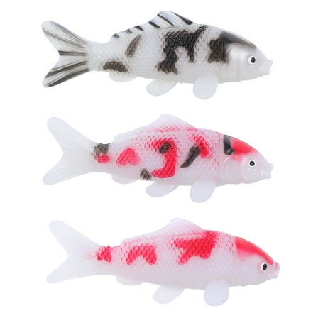 STRANDCHIC 3Pcs Fake Goldfish Statue Assorted Color Pvc Aquarium Decor Perfect for Home