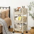 thumbnail image 6 of InsCrazy Rolling Cart with Handle Storage Rack Layer Storage Cart Mobile Storage Rack for Living Room, Bedroom, Office, Home Workshop, 6 of 6