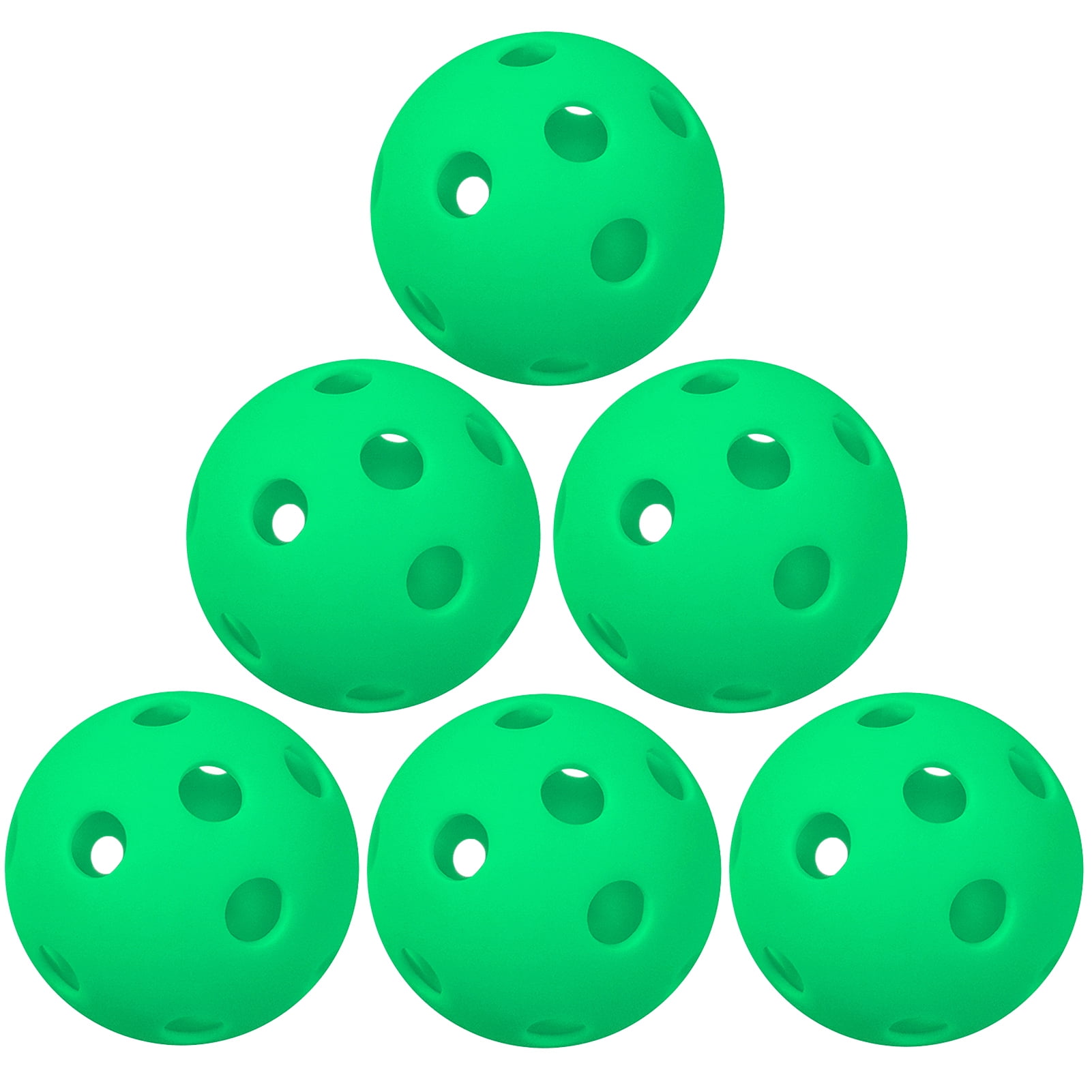 Homgeek 6 Paquets de Balles de Pickleball 26 Trous pour Intérieur