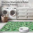 thumbnail image 5 of ODIKA 6'x9' Machine Washable Non-Slip Area Rug, Green Trellis Design Modern Non Skid High Traffic Rug, Green, 86477, 5 of 7