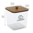 thumbnail image 6 of Brabtod Airtight Plastic Cookie Jar with Bamboo Lid, 4.3L Clear Food Storage Container for Cookies, Biscuits, Snacks, Candy & Dry Goods, 6 of 7