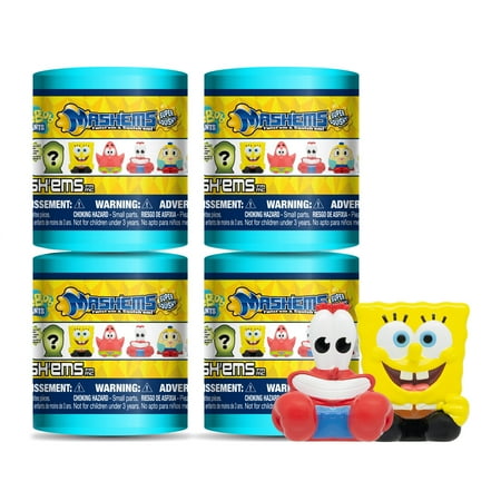 Mash'Ems - Sponge Bob - Series 2 - Squishy Surprise 4 Pack (Assortment May Vary)