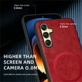 thumbnail image 6 of Allytechgroup Magnetic for Samsung Galaxy A16 5G Case, Compatible with MagSafe Support Magnetic Car Phone Mount PU Leather Slim Phone Case for Women Men for Samsung Galaxy A16 5G, Winered, 6 of 9