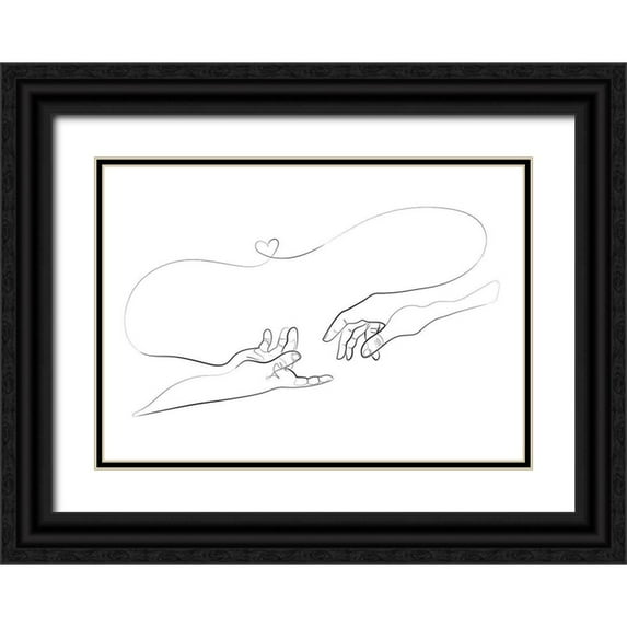 Artographie Studio 24x18 Black Ornate Wood Framed with Double Matting Museum Art Print Titled - Touch of Love