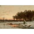 thumbnail image 3 of Alfred Thompson Bricher 14x11 Black Modern Framed Museum Art Print Titled - Late Autumn, Saco River (1861-1897), 3 of 5
