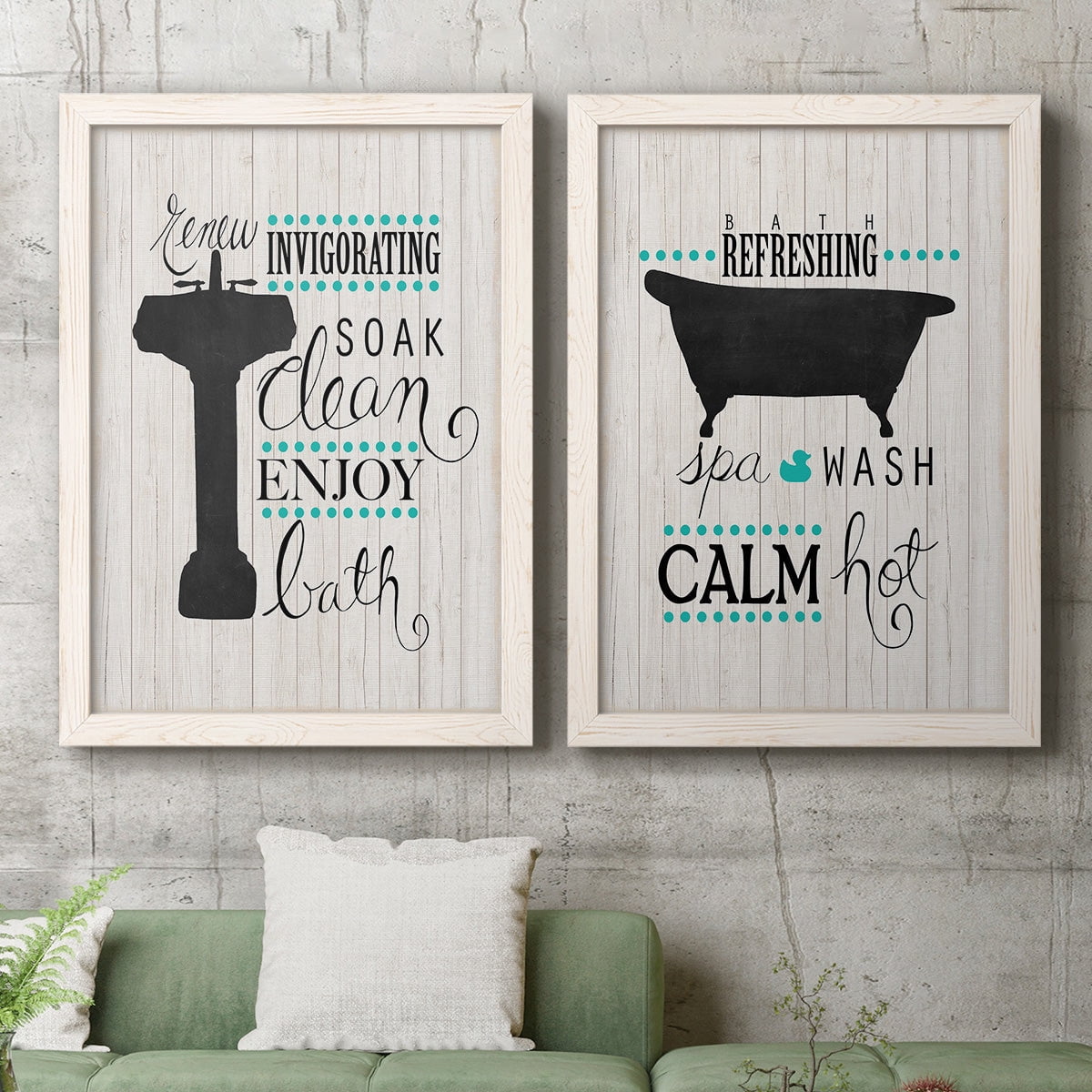 Invigorating Soak - Premium Framed Canvas 2 Piece Set - Ready to Hang