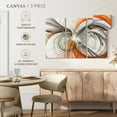 thumbnail image 5 of Elephant Stock An Abstract Wall Art - Horizontal Multi Panel Canvas - Living Room Wall Decor - Abstract Multi Panel - Orange And Gray Decor - 74" x 48", 5 of 8