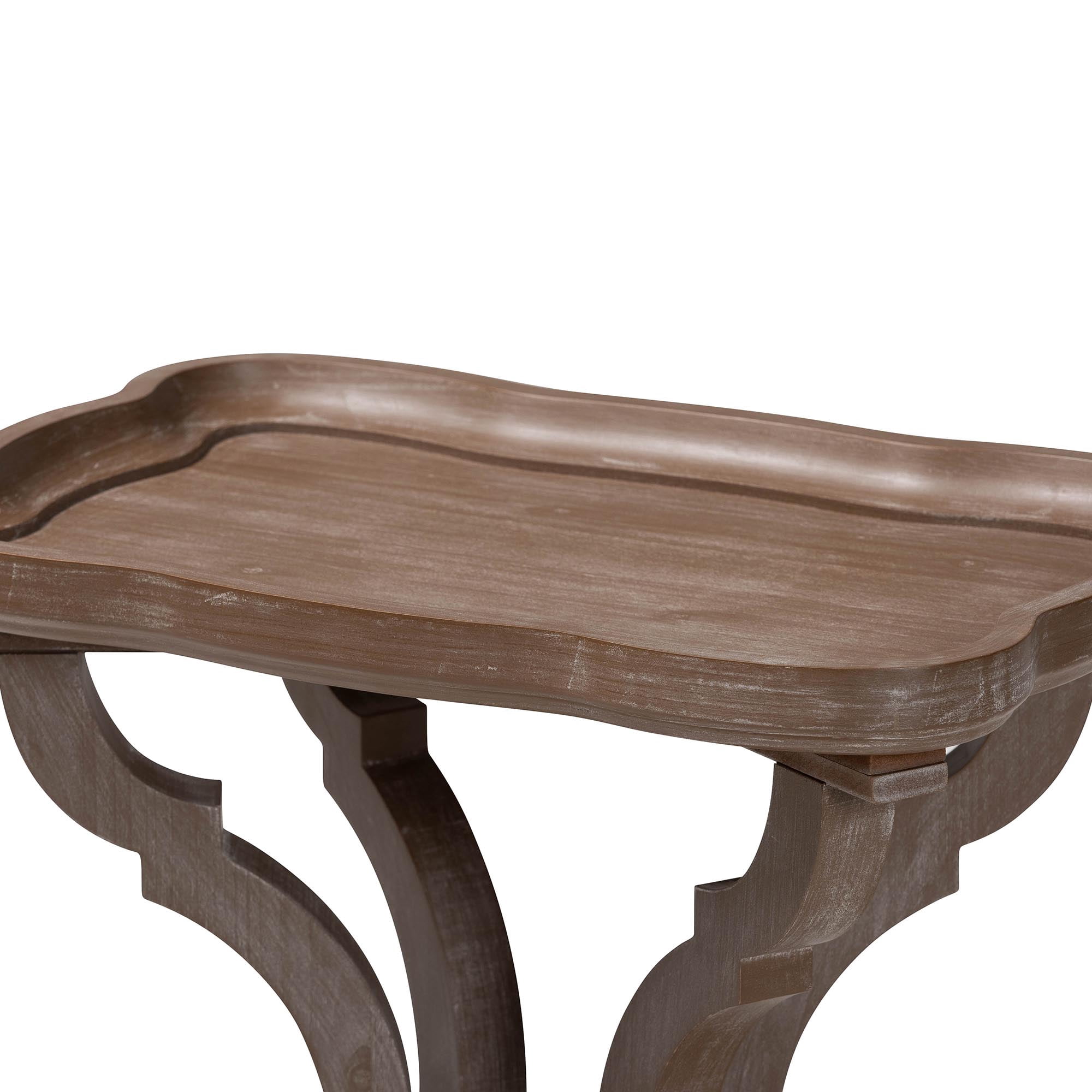 Baxton Studio Yannick French Country End Table, Antique Brown