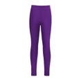 thumbnail image 2 of Fldy Youth Girls' Athletic Dance Leggings Kids Solid Compression Pants Running Active Yoga Tights Dark Purple 12, 2 of 6