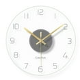 thumbnail image 2 of 30CM Round Wall Clock Round Tempered Glass Clear Wall Clock Ultra Thin Design, 2 of 11
