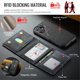 thumbnail image 5 of Case For IPhone 17 Funda Protectora RFID de 6,3" con Ranuras para 7 Tarjetas Magsafe, Soporte 2 en 1, Funda Protectora de Cuero Desmontable a Prueba de Golpes, Negro, For IPhone 17, 5 of 7