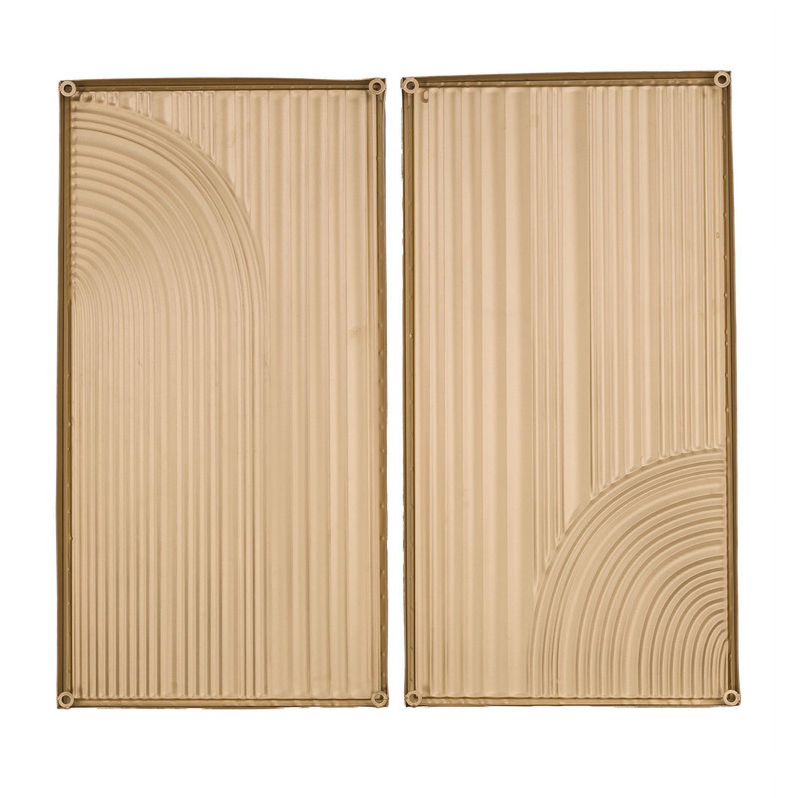 Elysia Gold Abstract Metal Modern Wall Art Set of 2