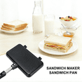 thumbnail image 4 of Double Sided Nonstick Sandwich Pan, Die Cast Aluminum Grill Pan, Breakfast Maker for Toast Panini Waffle, 4 of 8