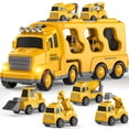 thumbnail image 1 of Camión de construcción de juguete TEMI para niños de 3 a 5 años con 5 coches, 1 of 9