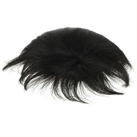 WORGEOUS Piezas para el cabello Extensión del cabello Pelo negro Repuesto Toupee para hombres Hombre