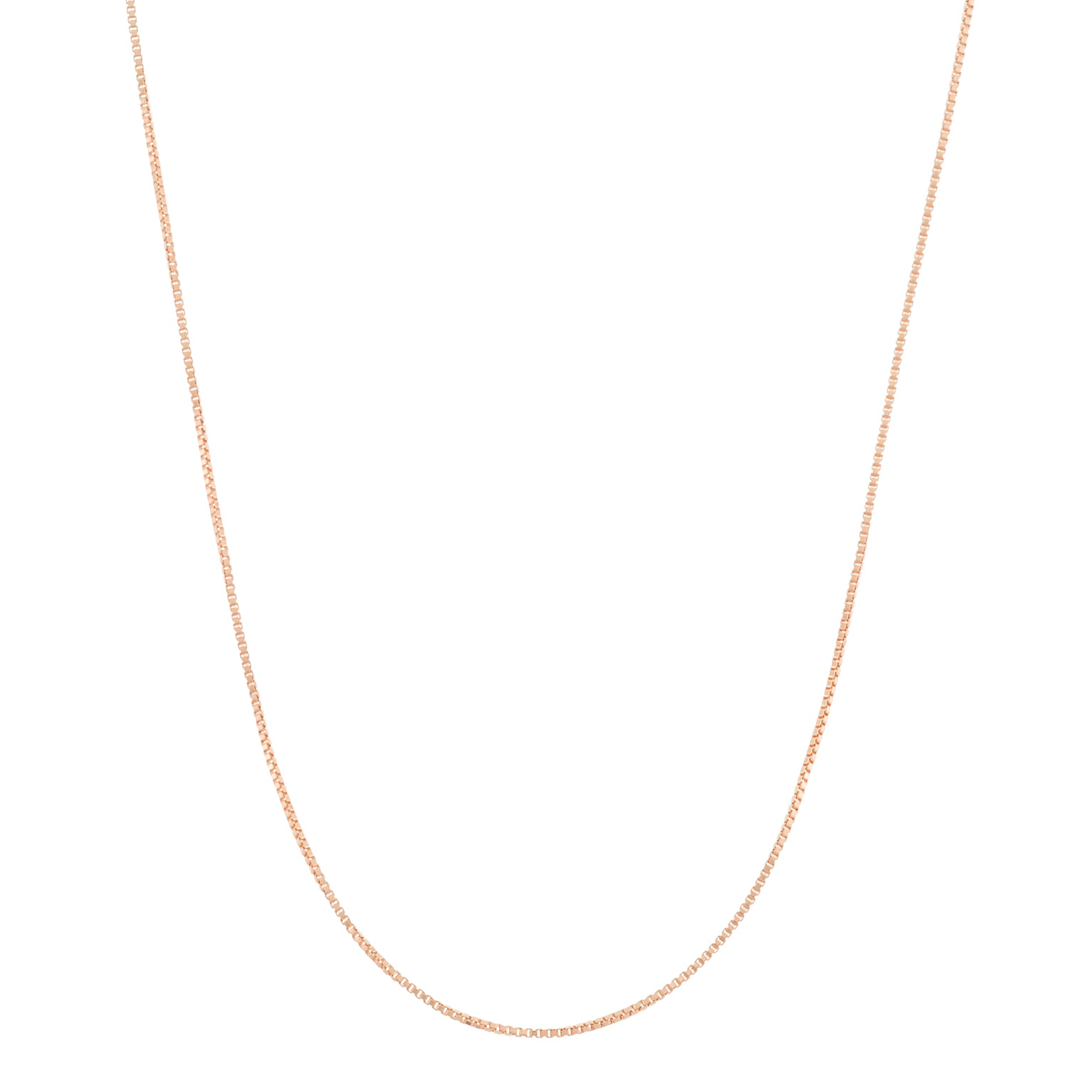 Rose Gold Dipped Sterling Silver Fine Diamond Cut Chain 16-22 Inches
