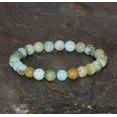 thumbnail image 2 of Natural Hubei Turquoise 8mm Round Shape Smooth Cut Beads Stretchable Bracelet for Men & Women., 2 of 2