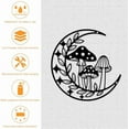 thumbnail image 3 of Mushroom and Moon Metal Wall Art Decor Matte Style Wall Hanging Decor Silhouette Wall Art for Living Room Bedroom Wall Festival Decoration Gift 8.97×9.17 Inch DIY, 3 of 7