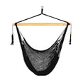 thumbnail image 1 of Bliss Hammocks Tahiti Rope Hammock Chair with Spreader Bar and Hardware, Black, 1 of 12