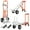 Orange, variant on Mescukay 3 in 1 Folding Hand Truck, Heavy Duty Convertible Dolly with Wheels and Elastic Straps, Portable Collapsible Cart for Moving Home, Office, Warehouse, Supermarket