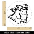 thumbnail image 2 of Chunky Fat Dragon Kaiju Monster Self-Inking Rubber Stamp for Stamping Ink Stamper Crafting Planners - 1/2 Inch Mini - Blue Ink, 2 of 7