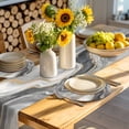 thumbnail image 4 of Grey Ombre Marble Round 13 Inch Placemats Set of 6, Abstract Modern Art HeatResistant Non Slip Place Mats for Dining Table, Wipeable Braided Kitchen Table Mats for Housewarming, 4 of 9