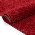 thumbnail image 4 of Well Woven Solid Shag Red Modern Geometric Plain Plush 8 Round (7'10" Round) Area Rug, 4 of 7