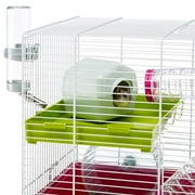 Ferplast Laura Small Hamster Cage, Fun & Interactive Cage Measures 18.11L x 11.61W x 14.8H & Includes All Accessories