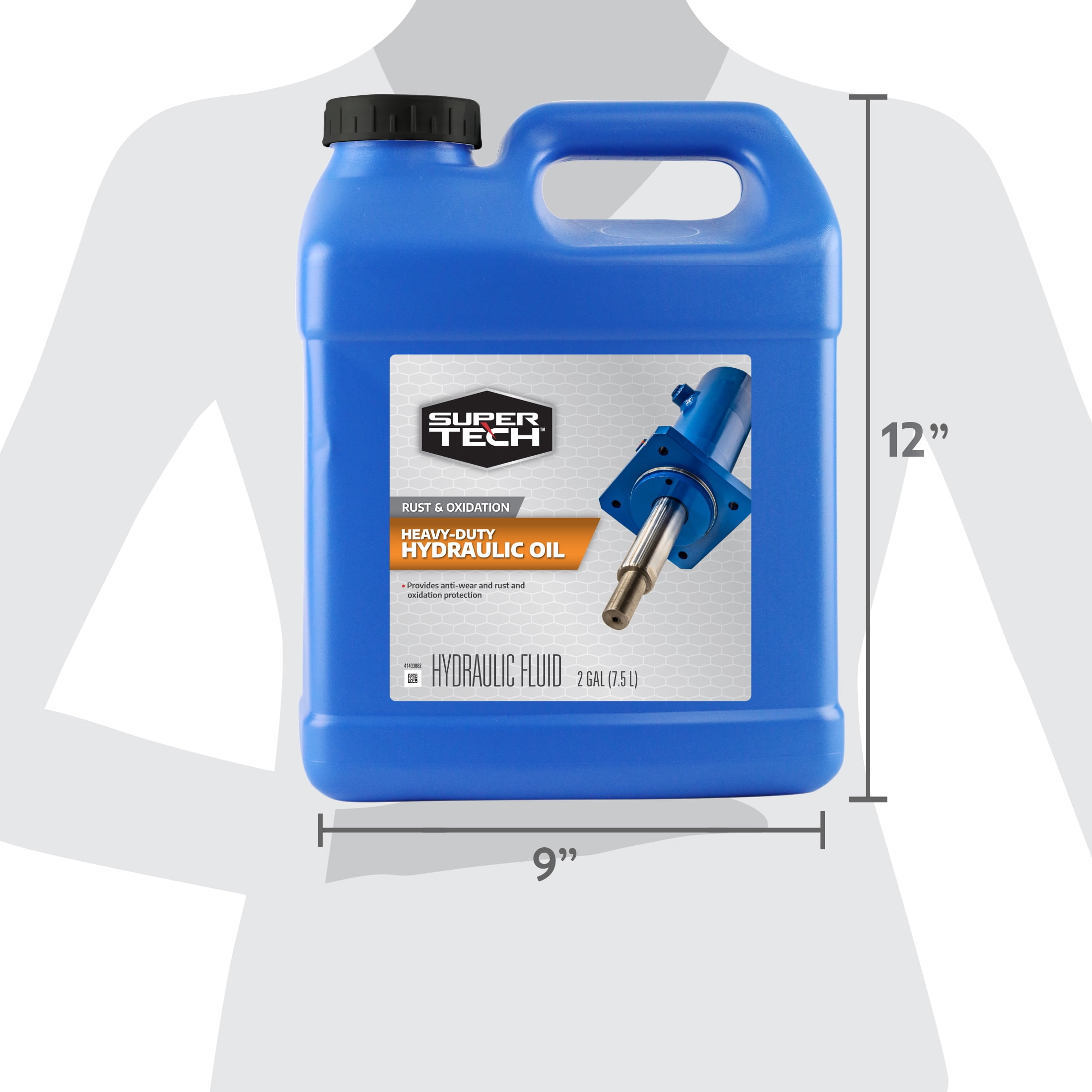 Super Tech Heavy Duty Rust and Oxidation Anti Wear Hydraulic Oil, 2 Gallons
