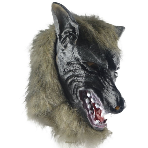 Máscara de cosplay para Halloween, terror, diablo y lobo, accesorios para disfraces