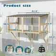 thumbnail image 4 of Haverchair Catio Cat Window Perch Outdoor, 360° Catio Cat Enclosure Window for Indoor Cat with Waterproof Roof, Cat Window Box with Metal Mesh Cat Door for Sunbathing, Napping, Overlook, 4 of 9