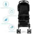 thumbnail image 5 of Costway Foldable Lightweight Baby Stroller Travel Pushchair 0-36 Months Age Group 13 lbs Black, 5 of 11
