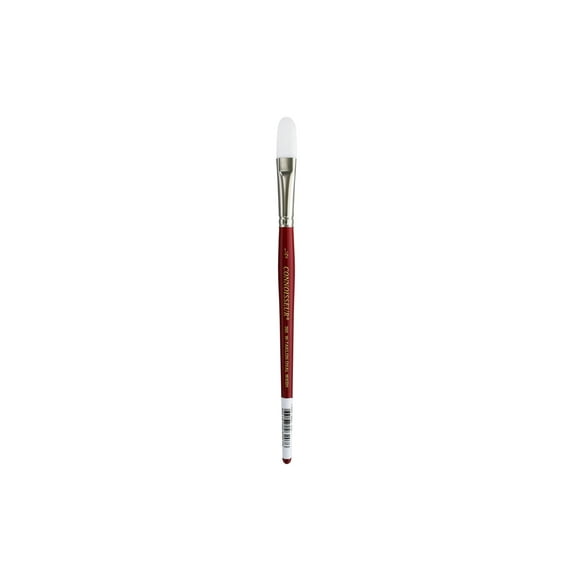 Connoisseur Brush White Taklon Short Oval .5"
