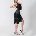 thumbnail image 3 of Gibobby Vestidos noche Vestido baile con borlas lentejuelas europeas y , vestido baile, vestido actuación baile en escenario, vestido actuación, vestido baile（Glauco， L), 3 of 5