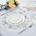 thumbnail image 6 of Coolnut Unicorn Round Placemats Waterproof Non-Slip Washable Place Mats Polyester Table Mats Set of 6 Heat Resistant for Home Kitchen Holiday Party Home Decor Gifts, 6 of 7