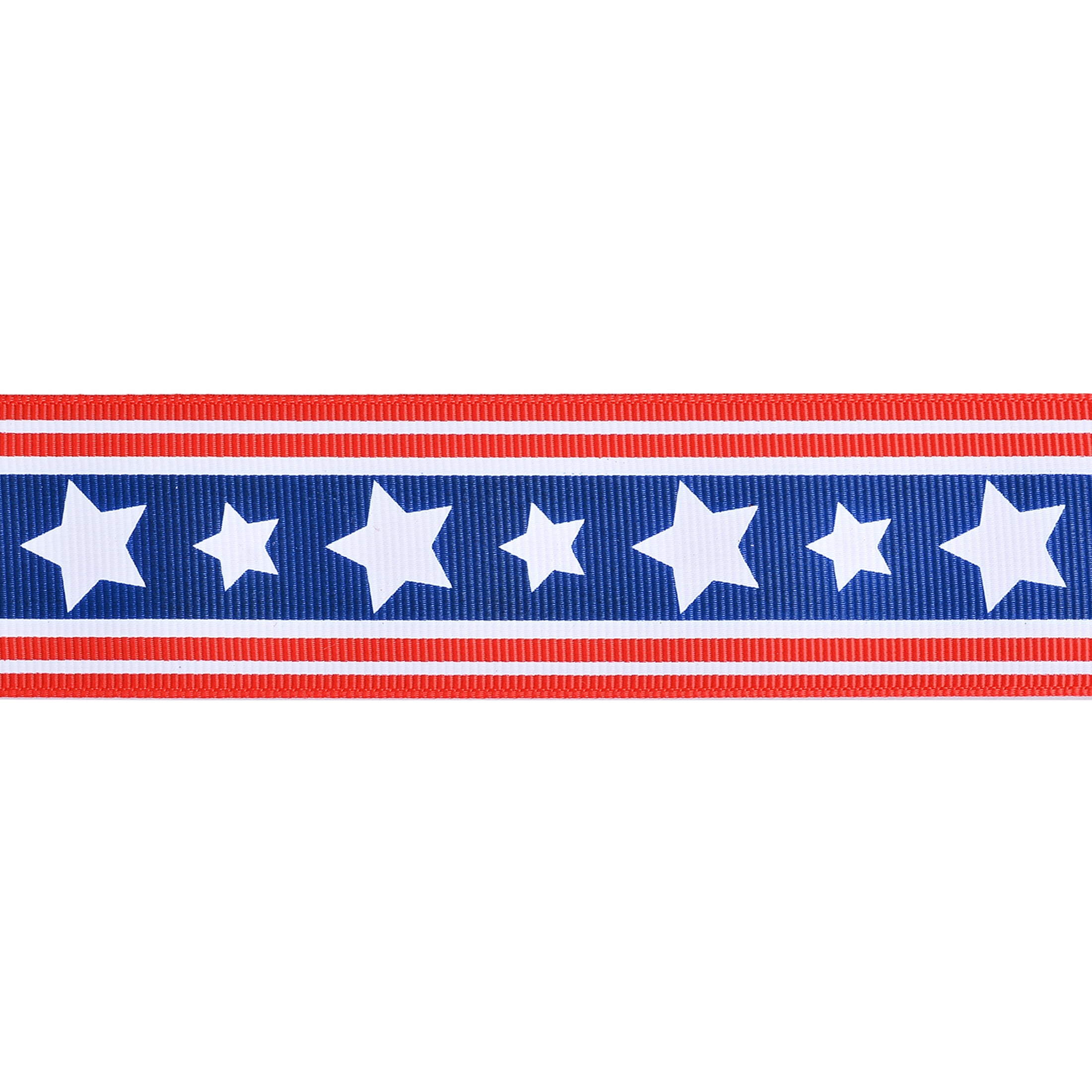 Gwen Studios 1.5" Patriotic Red, White, and Blue Stars and Stripes Grosgrain Ribbon, 3 Yards