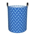 thumbnail image 2 of LNWH Waterproof Laundry Basket with Handles, Blue Cartoon Bones Seamless Pattern Foldable Laundry Hamper, Medium Size, 2 of 8