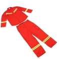 thumbnail image 1 of Firefighter Rescue Suit Flame Retardant Protective Gear with Reflective Strips Fire Resistant Cotton Satin Fabric Protective Clothing for Firefighting Emergency Relief, 1 of 7