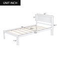 thumbnail image 3 of Jopath Twin Platform Bed Frame with Headboard, Wood Bed Frame with Wood Slat Support for Teen and Adult White, 3 of 7