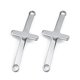 thumbnail image 5 of 10 colgantes de acero inoxidable en forma de cruz, accesorios para hacer joyas, para collares y pulseras (plata), 5 of 7