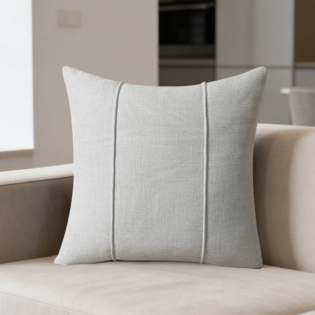 Fundas de cojín decorativas con diseño de rayas y textura de lino – Fundas de almohada para sofá, cama o sala de estar.