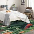 thumbnail image 4 of Tropical Plumeria Rug 6x9 Area Rugs for Bedroom Living Room, Bird Floral Area Rug, Jungle Flower Leaf Carpet Machine Washable Non-Slip Large Rug, Soft Low Pile Area Rug, Indoor Decorative Rug G&n201, 4 of 7