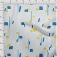 thumbnail image 4 of oneOone Georgette Viscose Blue Fabric Geometric Abstract Shapes With Animal Print Sewing Craft Projects Fabric Prints By Yard 42 Inch Wide, 4 of 4