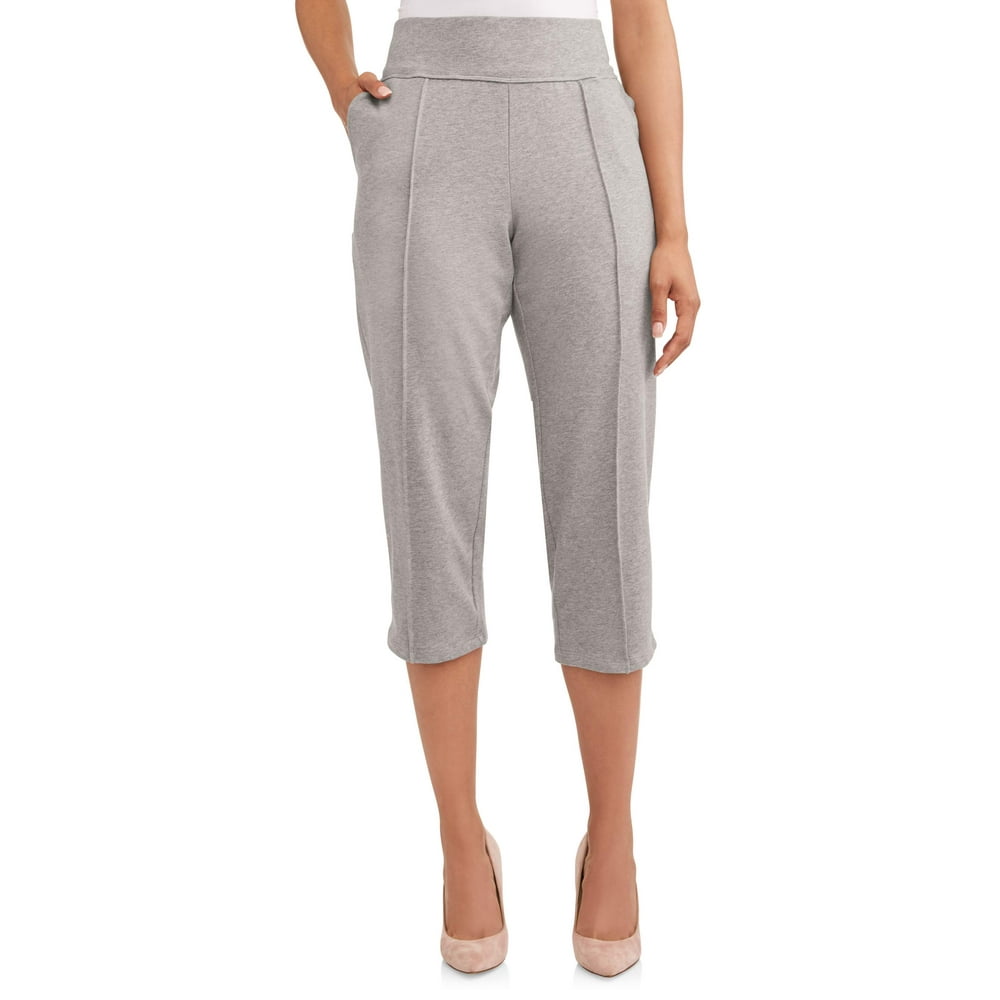 Time and Tru Time and Tru Women's Knit Pull On Capri Pants Walmart