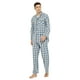 thumbnail image 5 of GLOBAL S S Conjunto de Pijama de Tejido Liso de Manga Larga para Hombre, Ropa de Dormir de Algodón, Ropa de Dormir Cómoda, Elegante a Cuadros Grise, 5 of 7