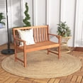 Chateauy 2-Seat Solid Wood Garden Bench with Cozy Armrests and Back ...