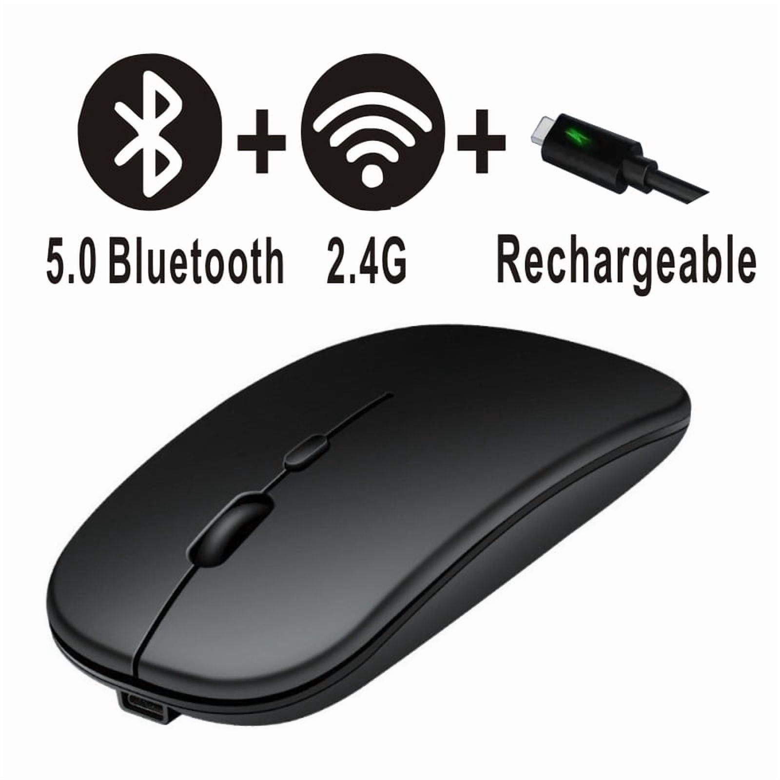 Mouse Wireless Rechargeable Bluetooth Dual Mode 5.2 Silent Computer  Gaming Ergonomic Gamer 2.4 USB 3-DIP for PC Laptops