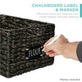 thumbnail image 2 of Best Choice Products Set of 2 16in Woven Water Hyacinth Pantry Baskets w/ Chalkboard Label, Chalk Marker - Black, 2 of 7